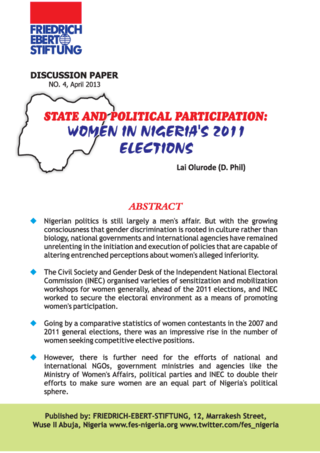 Women in Nigeria's 2011 elections