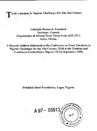 Trade unionism in Nigeria